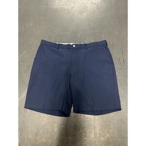 Peter Millar Men's Performance Chino Shorts Navy Size 40 Polyester Golf Preppy